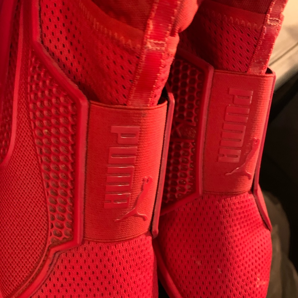 Rihanna Red Trainers